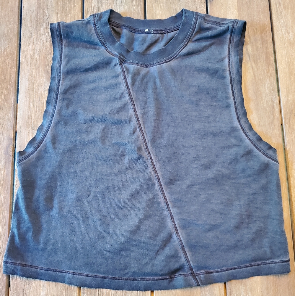 Lululemon Grey Crop Muscle Tank
